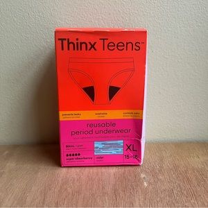 NIB Thinx Teens Reusable Period Underwear Super Absorbency Bikini Panty XL 15-16